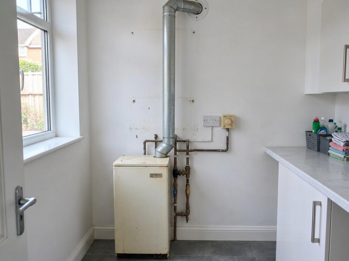 Before: Floor-standing boiler replaced with a wall-hung combi, Fleet
