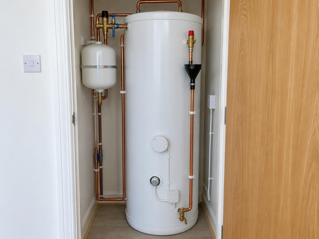 Unvented cylinder replacement, Hook