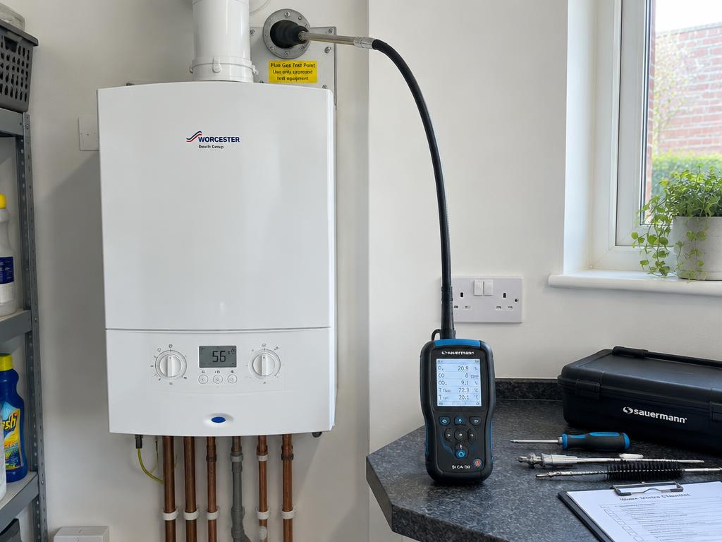 Annual service and flue gas analysis, Yateley